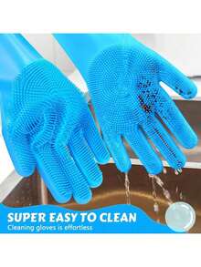 Pet Bathing Gloves, Universal For Cats And Dogs, Scratch-Resistant, Deep Cleaning, Effectively Removes Hair, Massages Pets, Delicate Foam, Dry And Wet Use, Also Suitable For Kitchen/Car Washing, Daily Home Cleaning, Two Colors Available, - Multicolor - View 8