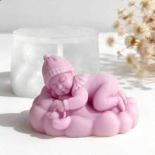 Molde de Silicona para Vela en Forma de Beb Durmiendo Cilindro y Molde de Resina - Moldes de Resina de Silicona para Decoracin del Hogar y Fabricacin de Velas, Molde Espiral de Onda - jh-flor-5528 - Ver 6