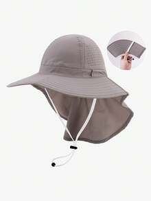 1pc Quick-Dry Visor Hat With Neck Cover, Suitable For Hiking, Trekking, Camping,Summer,Beach,Holiday,Travel - and Shawls That Can Be Inserted - View 18