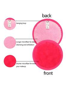 1 pieza Esponja holgada ultra suave de doble efecto, lavable a máquina, herramienta de limpieza reutilizable, adecuada para lavar la cara, limpiar, quitar el maquillaje, todo tipo de pieles - Multicolor - Ver 2