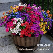 1pc/1set Valentine's Day Vibrant Artificial Eucalyptus Flowers | Multi-Color Faux Floral Decor, 9 Bright Colors, High-Quality Plastic Hanging Decoration, Balcony Patio Flower Box, Wedding And Event Decoration, Durable Artificial Flowers, Container Not Included - Multicolor - View 4