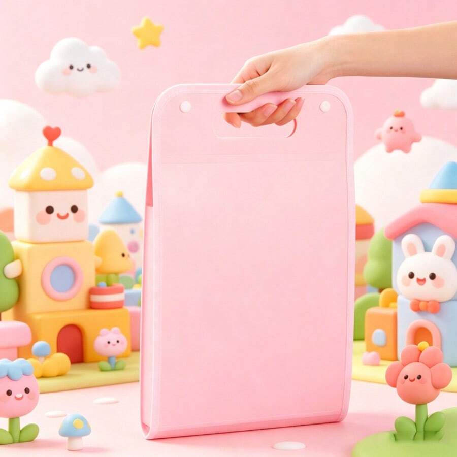 1pc A4 Accordion File Organizer, 7-Pocket Expanding File, Waterproof, Suitable For Receipts In School And Office Document Organization. - Multicolor - View 1