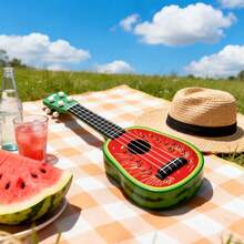 4-String Guitar Toy, Musical Instrument, Birthday Party Gift, Holiday Gift, Suitable For Beginners, Ukulele, Toy Instrument, Guitar Model, Mini Guitar For Beginner Hand Practice, Gift For Boys And Girls - Multicolor - View 6