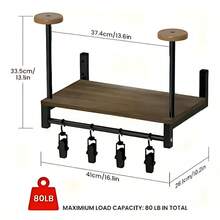 Motorcycle Helmet Wall Mount – 1 Detachable Hook Display Rack For Helmets & Gear – Garage, Living Room, And Bedroom Organizer - 棕色 - 查看 2