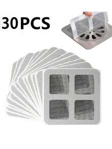 10/60/100pcs Mesh Bathroom Sink Strainer, Toilet Drain Filter, Kitchen Anti-Clog Anti-Insect Self-Adhesive Floor Drain Sticker - Floor Drain Sticker - View 12