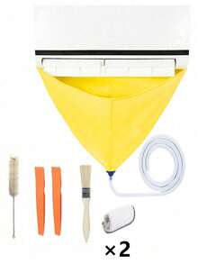 Multifunctional Air Conditioner Cleaning Kit, Includes AC Cleaning Bag And Drainage Pipe, No Power Required, Reusable, Waterproof And Leak-Proof Maintenance Cleaning Bag, Suitable For AC Cleaning, Home, Hotel, Studio Use Accessories - Multicolor 1 - View 12