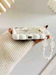 Twist Wave Edge Minimalist Premium TPU Floral Letter Painted Shockproof Phone Case Protective Cover With Beaded Bracelet Accessory Compatible With IPhone 17pro/17Air/17/17promax 16/11/16pro/16plus/16promax/16e/15Promax/13/14/12/XS/XR/7G/8PXR/7/8 Painted For IPhone 15Promax Apple 13 Phone Case 14 Apple 11 Soft Shell P12 Shockproof X Twist Wave Edge 12/14 Painted TPU Shockproof Soft Shell Phone Case - Multicolor - View 4