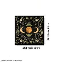 1pc Moon Phase Aesthetic Rose And Moon Star Pattern Tablecloth, Altar Cloth For Divination And Oracle Card Games, Party Supplies And Events - Multicolor - View 7
