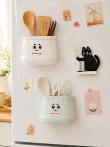 1pc/2pcs Magnetic Storage Box, Can Store Spices, Seasonings, Utensils, Cosmetics And Pens, Space-Saving Modular Design, Suitable For Kitchen, Bathroom, Desktop, Cabinet Door And Storage Cabinet, Ideal For Home, Office, Dorm And RV Use - Multicolor - View 5