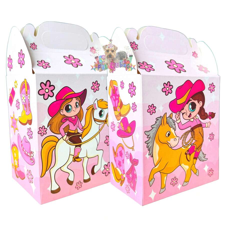 100 Fun Character Party Favor Boxes For Goodie Bags, Cardboard Boxes, Colorful Candy Boxes, Decorative Gift Boxes, Easter Favors, Posadas, Wedding Decorations, Birthdays - 女牛仔 - 查看 1