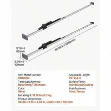 [Free Shipping] Load Stabilizer Bars 89"-104" For Box Trucks Semi-Trailers Trailers, Heavy-Duty Steel Ratcheting Mechanism Rubber Foot Pads 2PCS - Default0 - View 8
