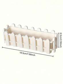 White Plastic Fence Planter Box Rectangular Flower Pot For Indoor Outdoor Garden Patio Balcony Windowsill Tabletop Succulent Herb Vegetable Plant Container - Fence Flower Pots - View 13