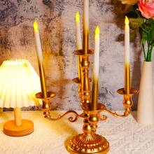 6 buah Lilin LED Tanpa Api, Beroperasi dengan Baterai, Nyala Api 3D Realistis, Cahaya Hangat Lembut yang Berkedip Alami, dan Tanpa Asap, Sempurna untuk Dekorasi Pernikahan, Pesta, Pertemuan Keluarga, Paskah, Natal, dan Hari Raya (Baterai Tidak Termasuk) - Beraneka warna - View 2