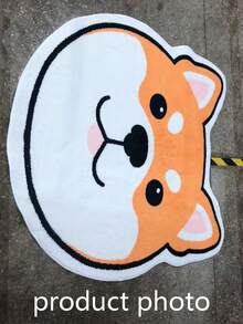 1 pieza Felpudo con forma de cabeza grande de Corgi, alfombra de piso, felpudo de bienvenida, alfombra, felpudo para exteriores, alfombra de cocina, decoración del hogar, felpudo para la puerta principal, alfombra de área, alfombra para exteriores, decoración del hogar, alfombra de área, alfombra de jardín, alfombra lavable - Multicolor 2 - Ver 4