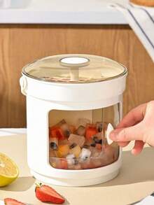 1pc Customizable Content Summer Water Bottle Ice Cube Mold Press Ice Tray Ice Maker Tool Refrigerator Large Capacity Storage Ice Storage Home Use With Lid Free Tongs Ice Mold - Multicolor - View 2