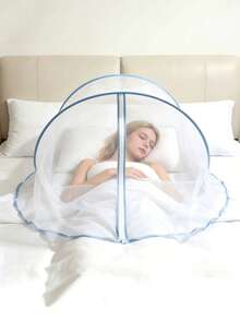 Portable Bedside Mosquito Net Tent, Detachable No-Installation Insect Net Cover With Zipper, Washable Lightweight Travel Mosquito Net, Suitable For Summer Travel, Outdoor Camping, Home, Hotel, Camping, Single Size Travel Essential - Single Size - View 4