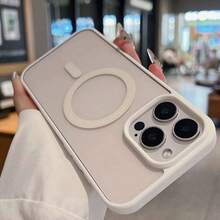 1件 強力磁吸！奢華高品質壓克力透明磁吸手機殼，附無線充電即時吸附功能保護殼，日常使用手機殼，時尚保護，極簡設計，送給朋友和家人的完美禮物，相容 17/17Pro/17ProMax/16/16Plus/16Pro/16ProMax/15ProMax/14/14Pro/14ProMax, 13/13Pro/13ProMax/12/12Pro/12ProMax - 白色 - 查看 4