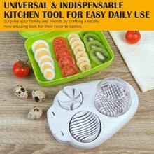 1pc Heavy Duty Manual Egg Slicer, Chopper And Cutter - This Multi-Functional Egg Cutting Device Features A Circular Blade For Precise Cutting. It Is A Convenient Kitchen Tool For Making Omelets And Salads - White - View 5