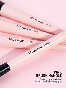 MAANGE 4件組化妝刷套組，底妝刷、腮紅刷、蜜粉刷、修容刷、打亮刷、眼影刷、遮瑕刷、臉部刷，居家或旅行使用，液態底妝刷，送給女性和女孩的禮物 - 彩色 - 查看 5