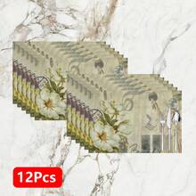 1 pièce/4pcs/6pcs, Décoration d'intérieur, Napperons en lin imprimés avec motif de collage artistique vintage, convenant pour la table à manger, décoration toutes saisons pour le printemps, l'été, l'automne, l'hiver, style moderne lavable, décoration de chambre, napperons, sous-verres, napperons de table de cuisine, décoration de fête intérieure et extérieure, décoration d'intérieur, cadeau idéal - Multicolore - Voir 16
