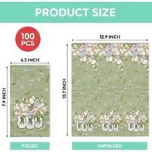 - Servilletas decorativas de papel desechables de primavera y verano, unidades, toalla de mano para, almuerzo, cena, cocina, bao - 100 - Ver 5