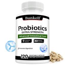Bunkell Advanced Gut Care Probiotic Supplement - With 7 Probiotic Strains - Promotes Digestion And Fat Burning - 120 Capsules - 1瓶 - 查看 8