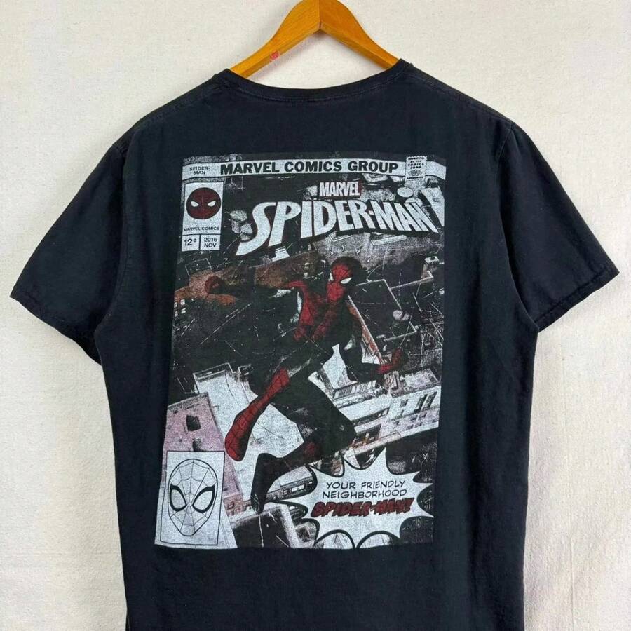 Disney Marvel's T-Spider-Man Shirt, Spider-Man Shirt, Superhero Shirt, Retro Family Spider-Man Shirt Men's T-Shirt - 1 - 查看 1