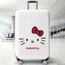 Miniso Minimalist Hello Kitty Bow Design Suitcase Cover, Stretchy Protective Luggage Skin, Simple Anti-Dust Travel Protector - Color - View 6