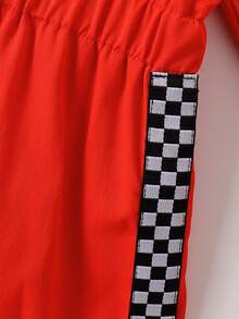 Pantalones de estilo retro de carreras para niños pequeños, unisex para primavera y otoño - Rojo - Ver 10