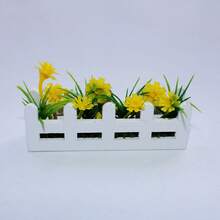 1pc Miniature Fence Floral Decoration, Dollhouse Yard Decorative Fence, Artificial Flower Ornament, Home Decor, Micro Scene Photography Prop Model, Fence Model Decoration, Desktop Ornament, Christmas Gift - 4 Miniature Fences - View 12