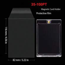 100PCS ReSealable Card Holder Sleeves For Top Loader/Magnetic Card Holder PSA Protector/Clear Plastic Waterproof Sleeves Pull Tab Card Sleeves Card Holder Extractors, Allowing For Easy Card Removal Without Causing Any Damage, Game Inner Sleeves - Multicolor - View 7