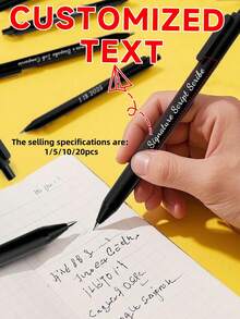 1/5/10/20pcs Of Customizable Neutral Pens, Black Ink, Fast Drying And Smooth Writing, Ideal For Office And School Use, Suitable For Advertising Promotion, Gift Giving, And Back To School Learning Supplies During The School Year - Multicolor - View 2