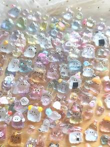 1/4張 3D幽靈家族浮雕水晶3D貼紙，卡通手工貼花，適用於兒童、手機和相簿貼紙 - 彩色 - 查看 4