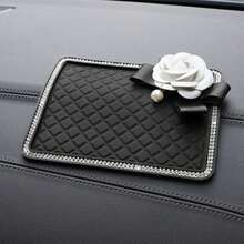 Alfombrilla antideslizante universal para salpicadero de coche, almohadilla antideslizante lavable y reutilizable con tachuelas de strass para teléfono y navegación - multicolor - Ver 12