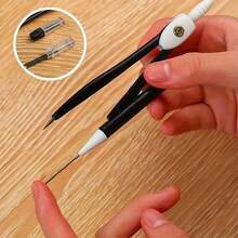 2PCS Creative Metal Minimalist Compass Set With Lead Core - Random Color - Office Drawing Tools, Math Teaching Stationery, Industrial Drafting Supplies - Back To School Student Stationery - A - View 4