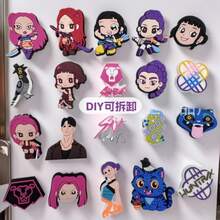 20pcs/40pcs/60pcs K-POP 女團鞋飾,適用於洞洞鞋,可拆卸 PVC 軟橡膠涼鞋鞋扣,韓系可重複使用配件,多種尺寸可選,手機支架,草稿標籤,靜電收納器,手工貼紙,剪貼簿薄材質,客製化貼紙,Hunter 螢光筆,漂亮原子筆,標籤機,學校用品,文件夾,生日禮物,筆記本,印章,閱讀書標籤,學習用品 - 獵魔女團 - 查看 10