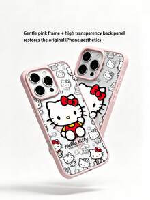 Miniso 1件裝 Sanrio 磁吸充電手機殼，夏季時尚手機殼，節日禮物，盒裝，適用於 iPhone 17 17Air 17pro 17promax 11 12 13 14 15 16pro 16promax 14Plus 15Plus 16Plus 15promax 16pro 16promax XR - 粉紅色2 - 查看 2