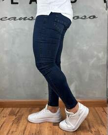 Premium Basic Skinny Jeans 016 2% Elastane - Dark Wash - View 4