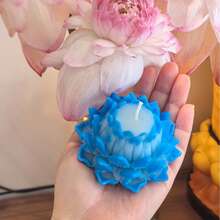 1 buah Lilin Aroma Lotus, Hadiah untuk Orang Lain, Hadiah Berkat, Lilin Doa, Desain Lotus Warna Campuran, Dekorasi Rumah Premium, Suvenir, Wangi Bahkan Tanpa Dinyalakan - 1PC - View 7