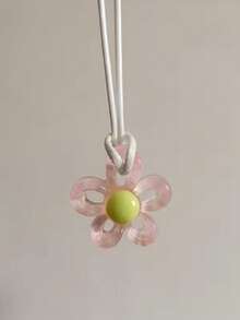 Korean Fashion Harajuku Vintage Cute Colorful Acrylic Flower Pendant Choker Necklace Neck Charm Women Y2K EMO Jewelry Accessories - Flowers - View 4