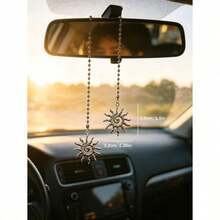 1 pièce Pendentif de voiture tournesol, décoration de rétroviseur intérieur, pendentif de voiture - A - Voir 2