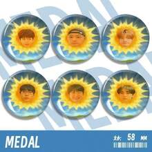 ENH/YPEN Funny Sun Badge Korean Entertainment Merchandise Creative Blue Sky Sun Star Tin Badge Versatile Brooch School Uniform Hoodie Accessory Backpack Pin Concert Support Accessory Fan Merchandise Hand-Drawn Badge Best Friend Gift - Multicolor - View 1