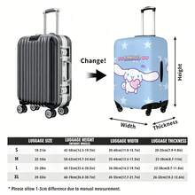 Miniso Cute Starry Cinnamoroll Heart Luggage Cover, Elastic Washable Suitcase Protector, Kawaii Sanrio Anti-Scratch Dustproof Travel Skin - Color - View 4
