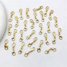 WGRXIRANYKM 6Pcs Double Lobster Clasp Necklace Bracelet Connectors Jewelry Making Supplies Large Lobster Clasp Beaded Necklace Bracelet Clasp DIY Accessories - Double-headed Lobster Clasp Short - View 7