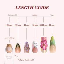 Handmade Nails Press On,Hard And Durable Nail Art,Handmade Kawaii Dessert Press On Nails | Shopkins-Inspired Characters, Chocolate, Donut & Ice Cream | Long Coffin Nails For Cute Sweet Vibes Summer Nail Art / Applicable To 899 Regions - 玫紅色 - 查看 3