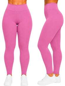 Winter Plush Women's Flannel Legging Pants - 粉色 - 查看 3