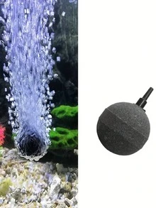 Diffuser Oksigen Gelembung Batu, Juga Dikenal Sebagai Batu Udara Bulat, Cocok Untuk Akuarium, Tangki Ikan, Kolam dan Sistem Hidroponik. Tidak Perlu Pengisian Daya atau Baterai. - abu-abu - View 4