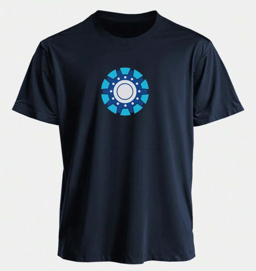 Disney 2026 Marvel Men's And Women's T-Shirts Tony Stark Summer America Comfortable Summer Loose Men's T-Shirt - 7 - 查看 1