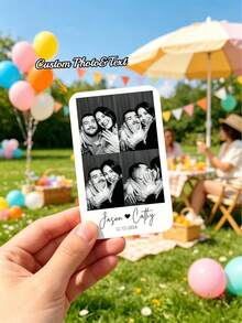 1pc Customized Wallet Card, Couple Photo Card, Personalized Wallet Insert Card, Perfect Gift For Husband, Boyfriend Or Partner, Birthday Gift, Father's Day Gift - Multicolor - View 3
