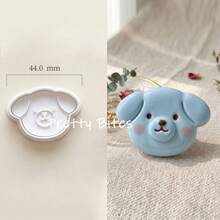 Cetakan Kue Bentuk Hewan 3D Kartun Hamster Anjing Beruang Kucing Kelinci Cetakan Biskuit Tekan Stempel Kue Peralatan Dapur Memanggang Kue Pastry - Putih - View 15